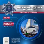 POLICÍA DE ATLIXCO LOCALIZAN VEHÍCULO CON PRE DENUNCIA DE ROBO EN LA COLONIA ÁLVARO OBREGÓN