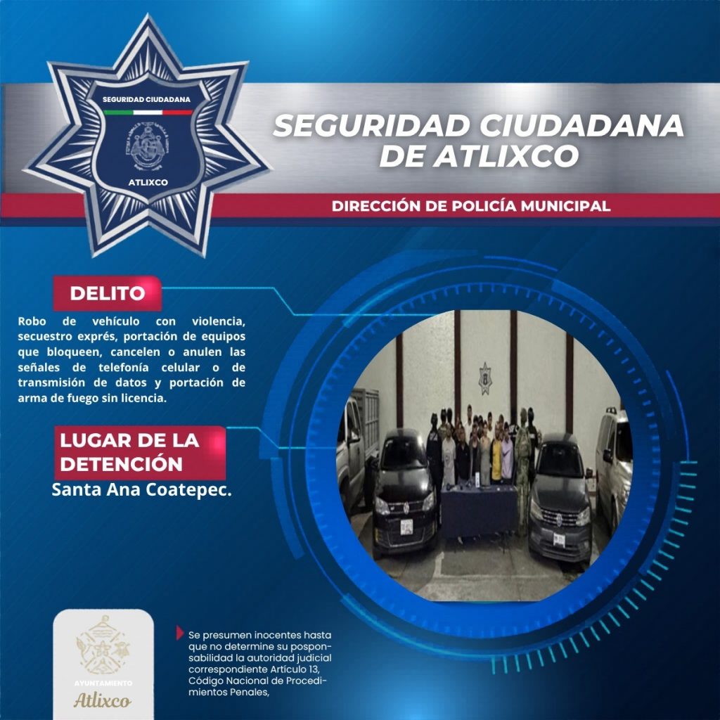 Coordinación policial permite frustrar robo de tractocamión en Atlixco