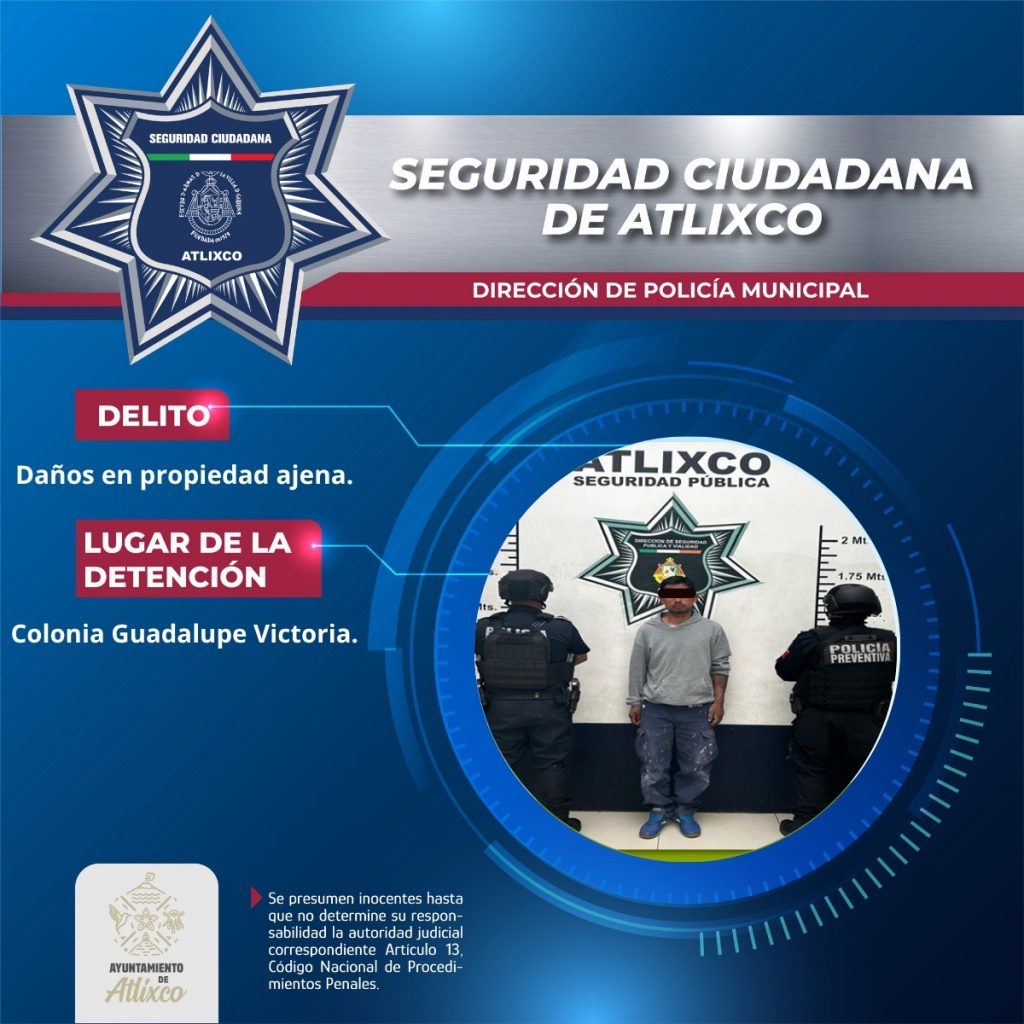 Asegura Policía Municipal a persona por quebrantamiento de sellos